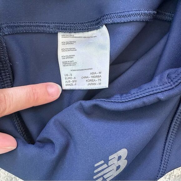 New Balance NB Womens Dry Classic Capri Active Leggings in Navy Blue Size S - Picture 10 of 10